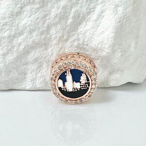 Pandora Chicago Rose Plating Bead Charm S925 Silver Charm